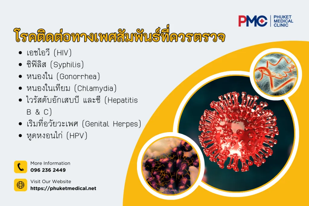 โรคติดต่อทางเพศสัมพันธ์ ที่ควรตรวจ