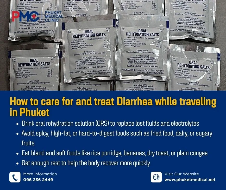 How to care for and treat Diarrhea while traveling in Phuket